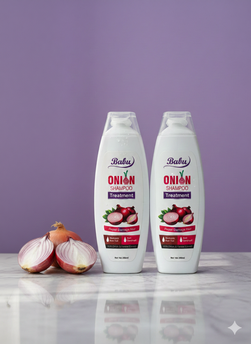 BABU Beauty Care Onion Shampoo | Daily Hair Fall Care & Smoothness