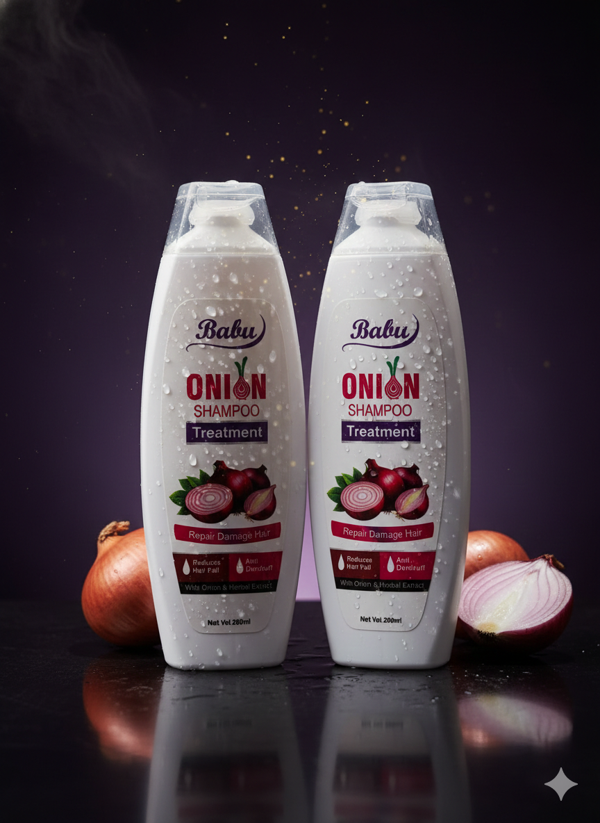 BABU Beauty Care Onion Shampoo | Daily Hair Fall Care & Smoothness